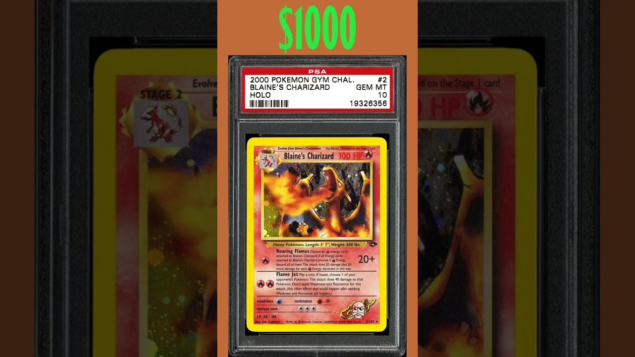 EXPENSIVE Pokemon Card Blaines Charizard #pokemon #pokemontcg #pokemoncards