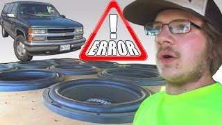 Sundown&#39;s CHEAPEST Subs Hitting 150db w/ Roger&#39;s HUGE Ported Subwoofer Box &amp; 9 12 inch Subwoofers