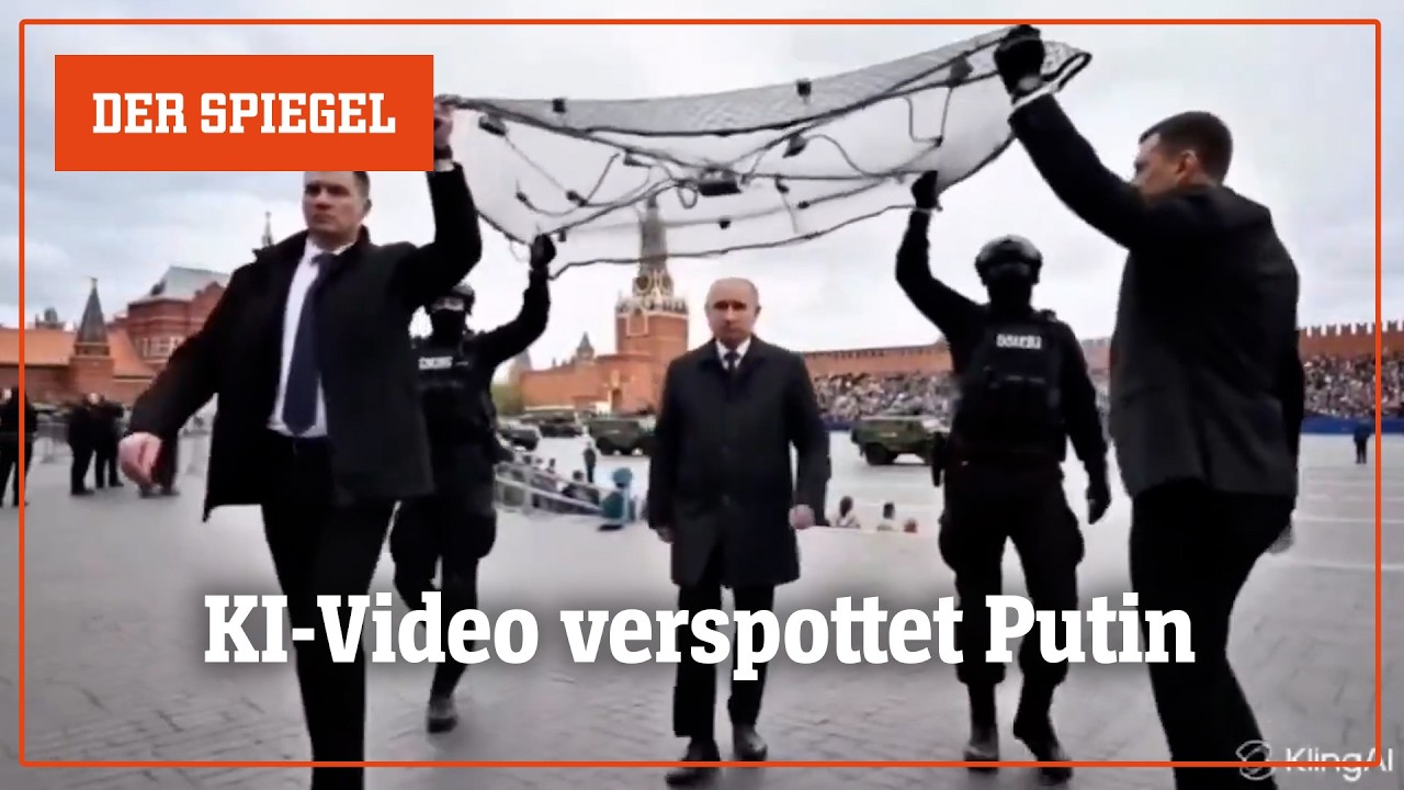 Vorbereitungen zum »Tag des Sieges«: KI-Video verspottet Putins Angst vor Drohnen | DER SPIEGEL