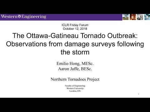 ICLR Friday Forum: Ottawa/Gatineau tornado outbreak damage surveys (October 12, 2018)