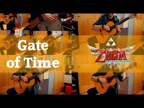 Legend of Zelda Skyward Sword Gate of Time Theme on Classical Guitar with Zelda's Lullaby