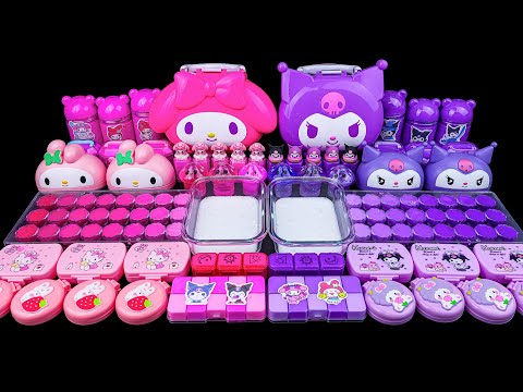 🎀 MY MELODY vs KUROMI SLIME 🌸 30 Minutes Satisfying Slime Mixing, with Glitter | Tana Slime ASMR