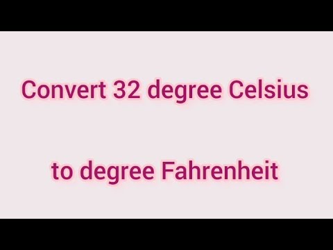 Convert 32 degree Celsius to degree Fahrenheit | Learnmaths