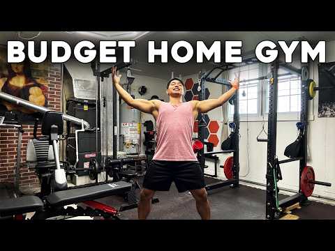 Realistic Budget Home Gym Tour - Affordable Garage Gym