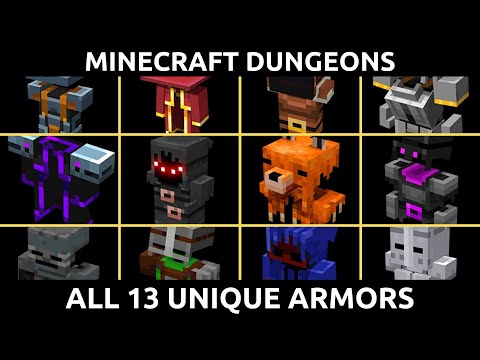 Antusj - Minecraft Dungeons All 13 Unique Armors! With Full Descriptions