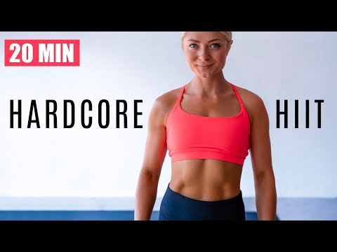 20 MIN HARDCORE HIIT WORKOUT  | full body workout - no equipment - no repeat
