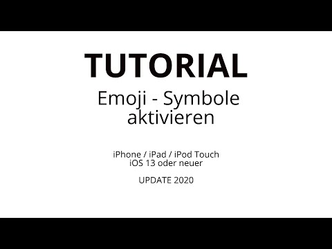 Tutorial Wie man Emoji-Symbole - Smileys aktiviert [iPhone/iPad/iPod touch] Deutsch/German iOS 13