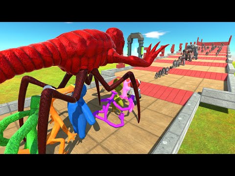 Mutant Primates Climb Challenge | Titanus Red VS Rainbow Friends - Animal Revolt Battle Simulator