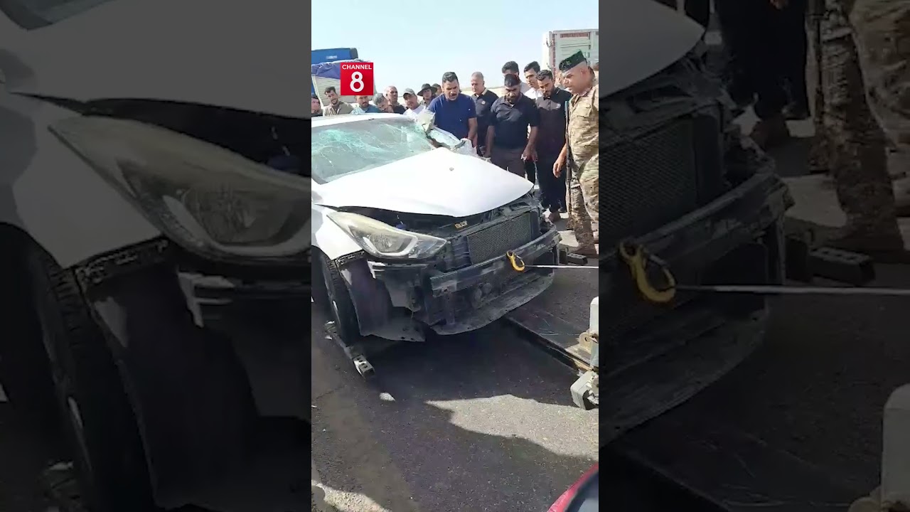 ڤیدیۆ | ڤیدیۆی ڕووداوێکی هاتوچۆ لەسەر پردی داقوق لەنێوان بارهەڵگرێک و ئۆتۆمبێلێک