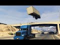 GTA 5 - Semi Truck Stunt with C4 Nuke Mod 