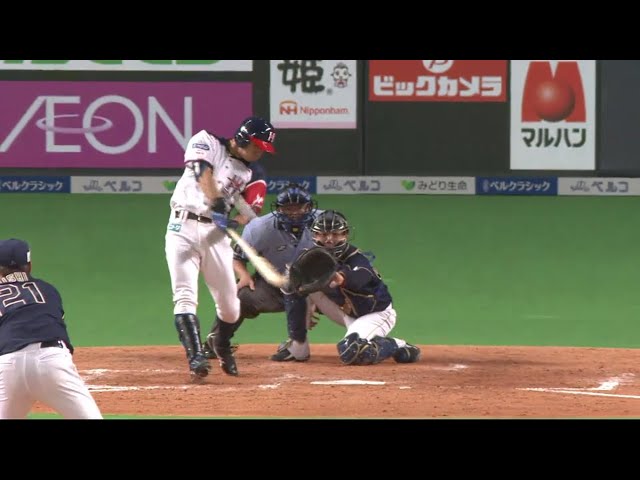 【4回裏】 ファイターズ・中島卓 ライトオーバーの2点タイムリー!! 2018/7/27 F-Bs