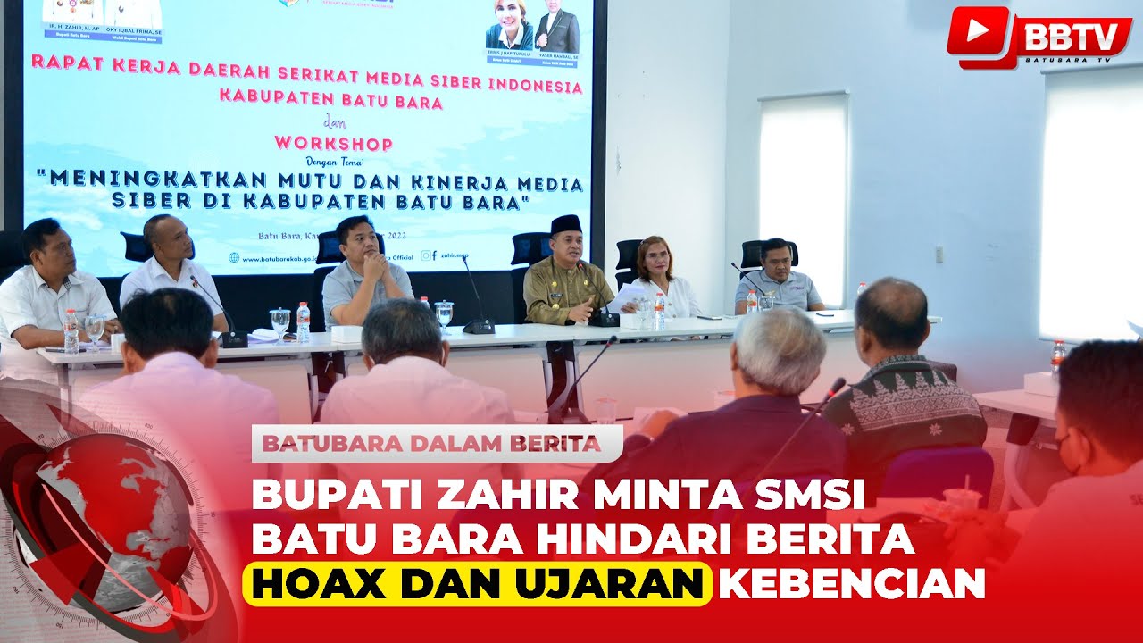BUPATI ZAHIR MINTA SMSI BATU BARA HINDARI BERITA HOAX DAN UJARAN KEBENCIAN