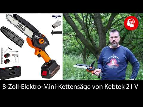 Einen großen Ast richtig abscheiden? Mini Kettensäge von Kebtek