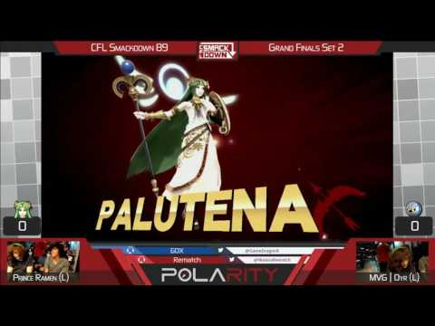 CFL Smackdown 89 WiiU - PrinceRamen (Palutena) vs MVG Dyr (Diddy Kong, MK) - Grand Finals
