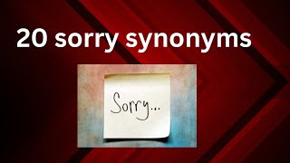 sorry synonyms