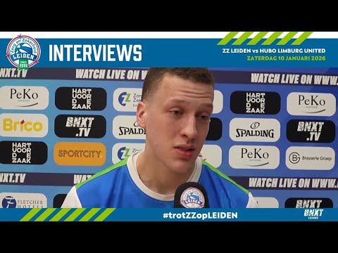 Interviews na Zorg en Zekerheid Leiden - Hubo Limburg United, BNXT League (10 januari 2026)