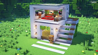 ⚒️ Minecraft : How To Build a Small Survival Modern House_마인크래프트 건축 : 소형 서바이벌 모던하우스  만들기