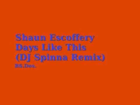 Shaun Escoffery ~ Days Like This (DJ Spinna Remix)