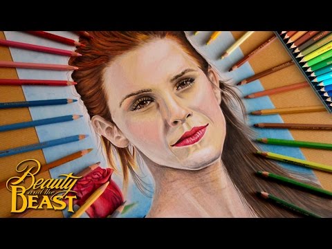 Drawing Emma Watson : Beauty and the Beast / La Bella y la Bestia : Lookfishart Video