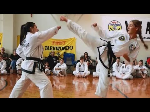 2nd Dan Applicant demonstrating One Step Sparring