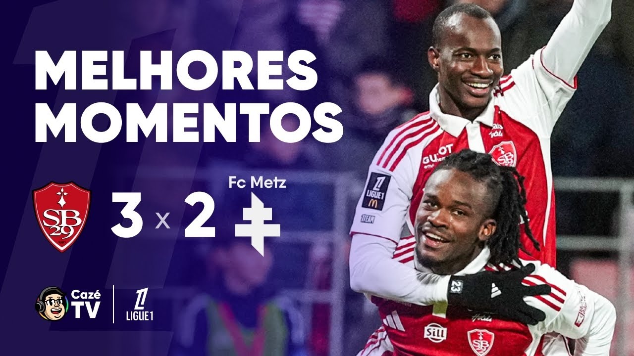 MELHORES MOMENTOS: STADE BRESTOIS 3 X 2 METZ | LIGUE 1 2025/2026 | 12ª RODADA