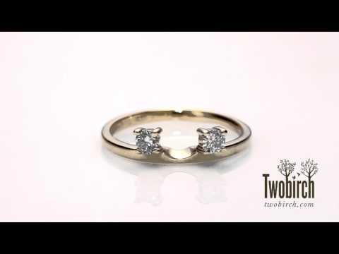 0.5 ct. Two Stone Round Ring Wrap Enhancer - TwoBirch TB-WRAP-0016-WG-H