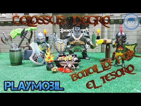 Playmobil Super 4 Colossus Negro y Starter Pack Batalla por el Tesoro