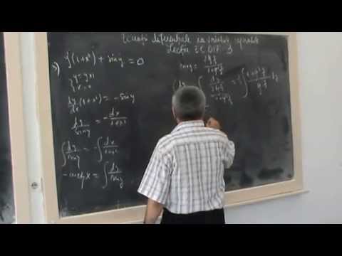 Lectia  ECDIF 3 - Ecuatii diferentiale cu variabile separabile