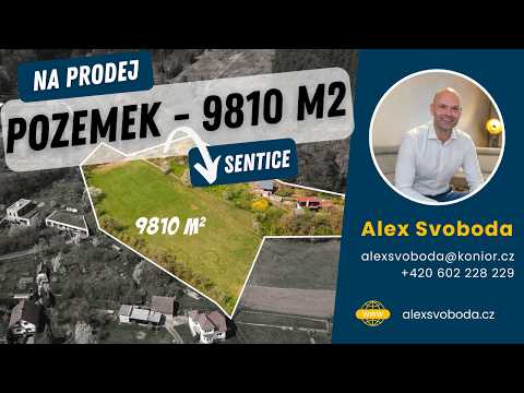 Video Rekreační pozemek 9810m² Sentice u Brna