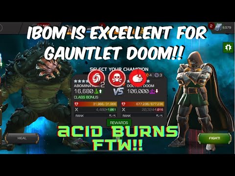 Ibom Easily Solos Gauntlet Dr Doom | Acid Burns FTW | Marvel Contest of Champions