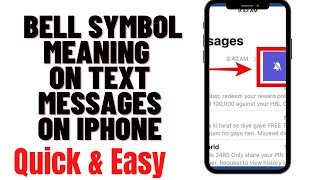 WHAT DOES THE BELL SYMBOL MEAN ON TEXT MESSAGES ON IPHONE
