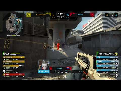 Perfecto saves Na`Vi with 1v4 clutch vs. Gambit @overpass | ESL Pro League Season 13