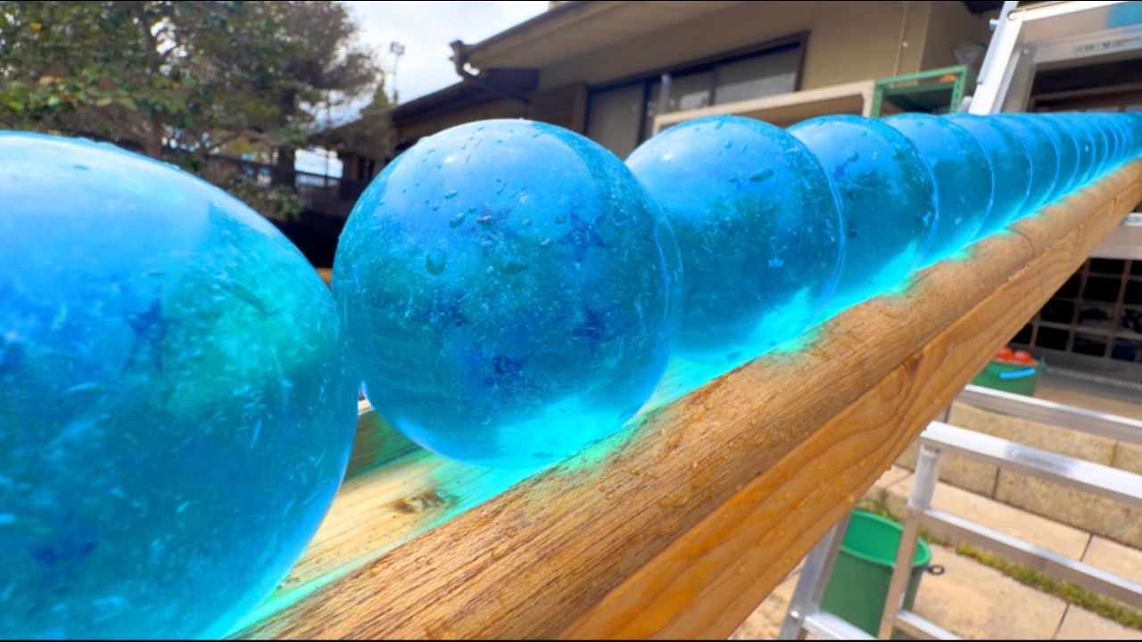 Blue Dragon Ball Marble Run ☆ Water Sounds + Lots of Balls