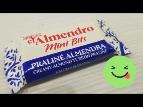 El Almendro Mini Bits Praliné Almendra Crunchy Almond Turron Opening Video 2019