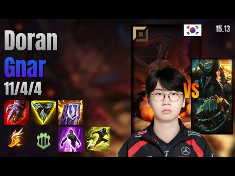 Doran Top Gnar vs Gangplank lol KR solo rank Full Game 15.13 | 도란 나르 vs 갱플랭크