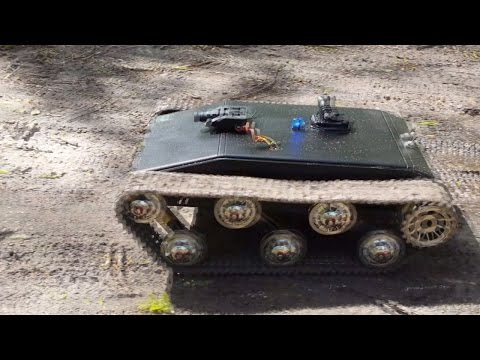 Dagu T'Rex Metal Tank Robot Chassis Outdoor Test