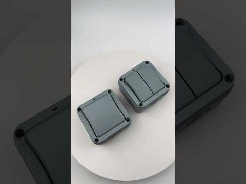 Вимикач одноклавішний та двоклавішний IP66 водонепроникні сірі Premium