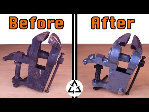Rusty Dead locked Vise Restoration