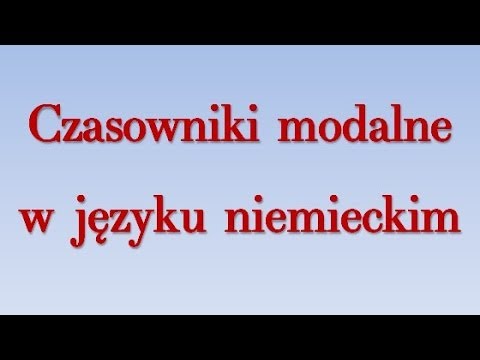 Czasowniki modalne niemiecki