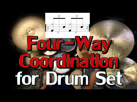 Four-Way Coordination for Drum Set - The Percussion Circle #1