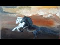 Acrylic painting Tutorial || A running Hours 🐴 || Canvas panting || Artist - Pmani