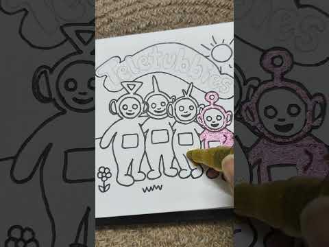 Cute Teletubbies Drawing ❤️ #art #cartoonart #teletubbies #drawing #shortsfeed