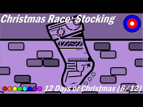 Stocking Marble Race in Algodoo - 12 Days of Christmas (6/12) | 8 colors | seth2rock