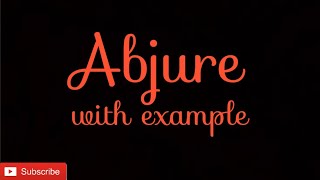 Abjure meaning in Hindi with example🔥