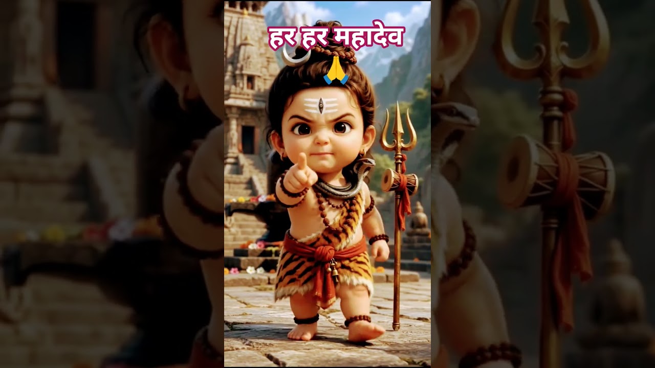 🥰 इतने प्यारे बाल महादेव को देखकर दिल खुश हो जाएगा ❤️🔱 हर हर महादेव बोलो! #shorts
