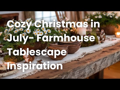 Cozy Christmas in July | Farmhouse Tablescape Inspiration