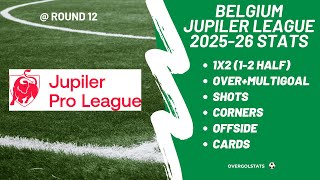 Belgium Jupiler Pro League 2025/26 Stats @ Round 12 | OverGolStats