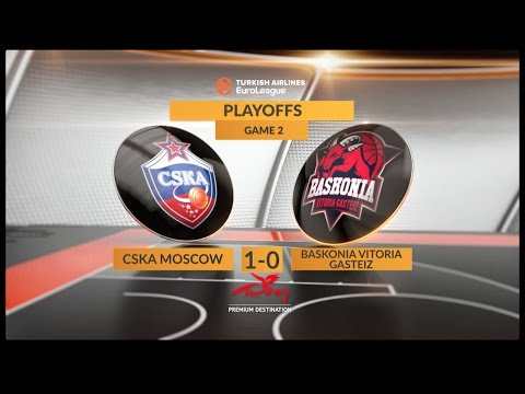 EuroLeague Highlights Playoffs 2: CSKA Moscow 84-82 Baskonia Vitoria Gasteiz
