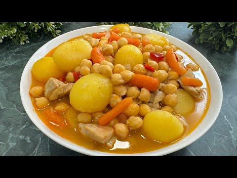 Garbanzos con Pollo y Patatas | La Receta Más Fácil y Deliciosa