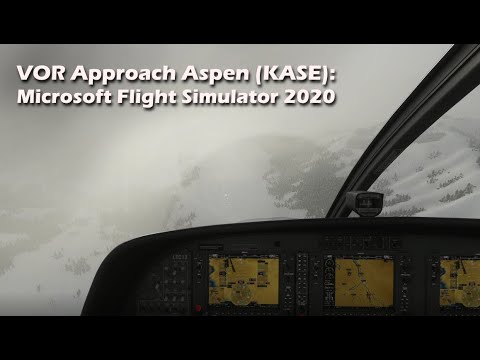 Low visibility VOR instrument landing at Aspen, one of the most dangerous airports in the USA.